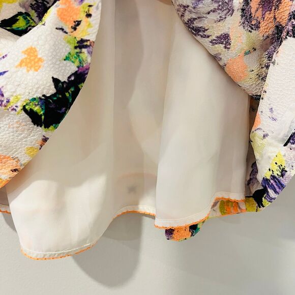 Maeve Anthropologie Pebble Print Neon Mini Dress size 0 - Picture 6 of 7
